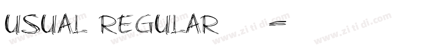 Usual Regular字体下载字体转换